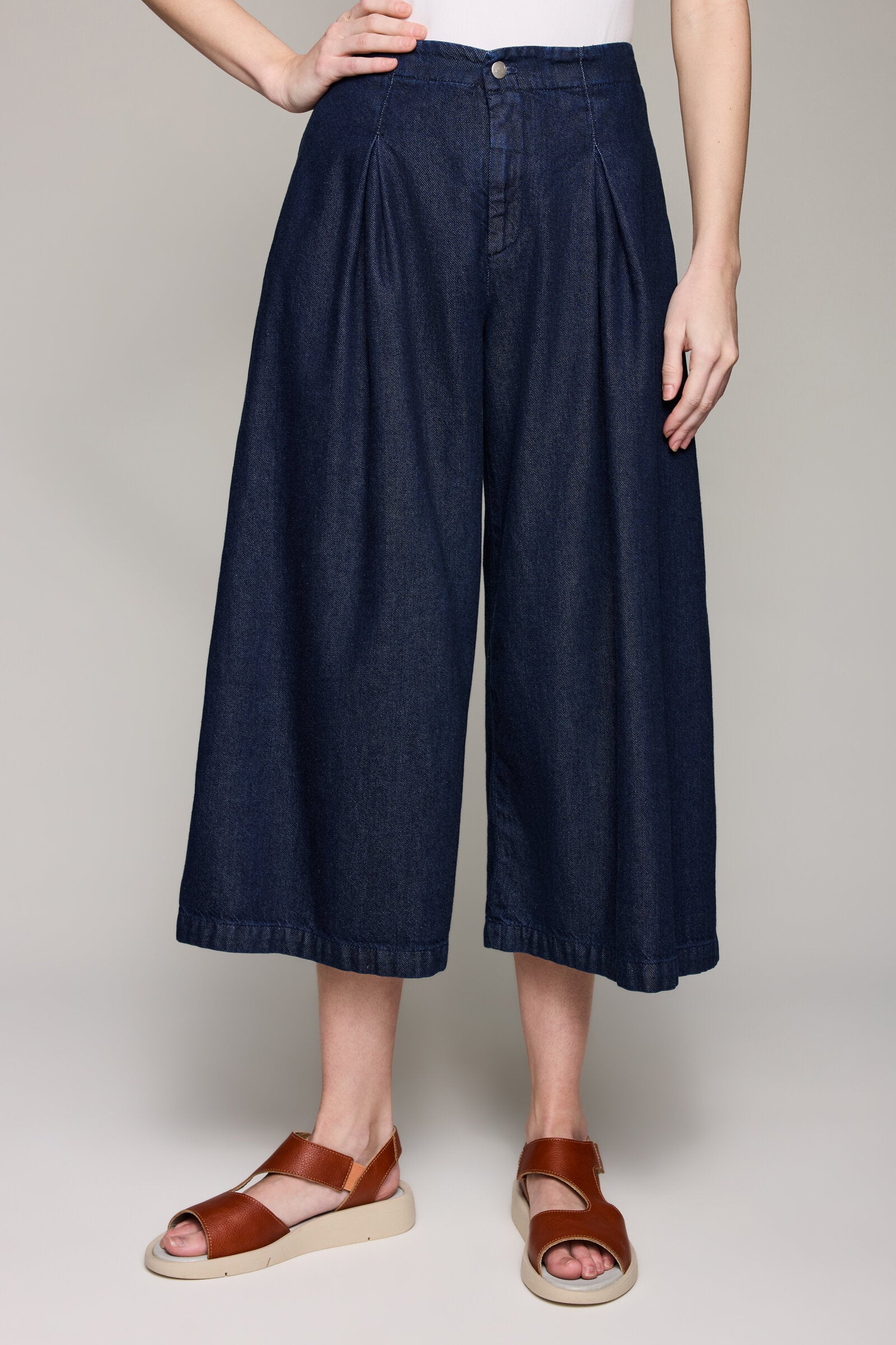 Super Soft Denim Culotte Pant