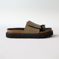 Overlap Leather Slide