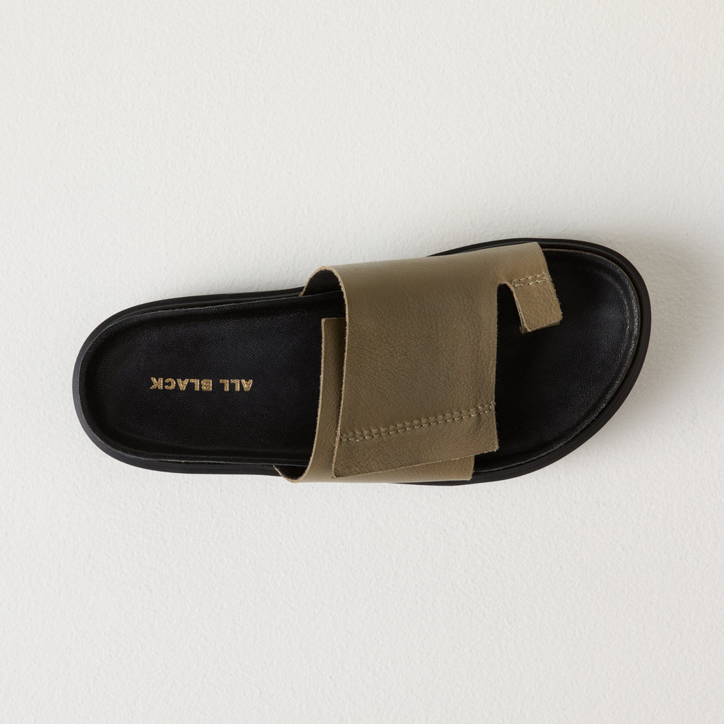 Overlap Leather Slide
