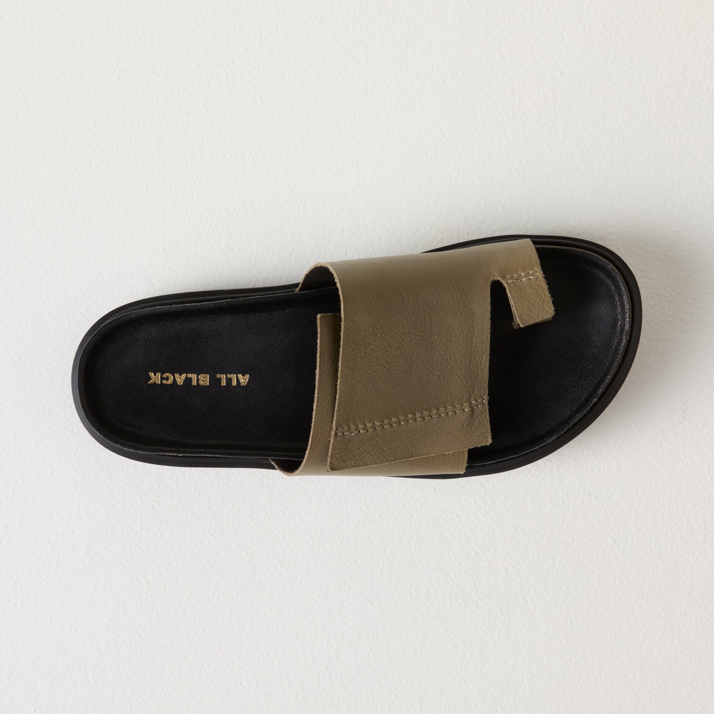 Overlap Leather Slide