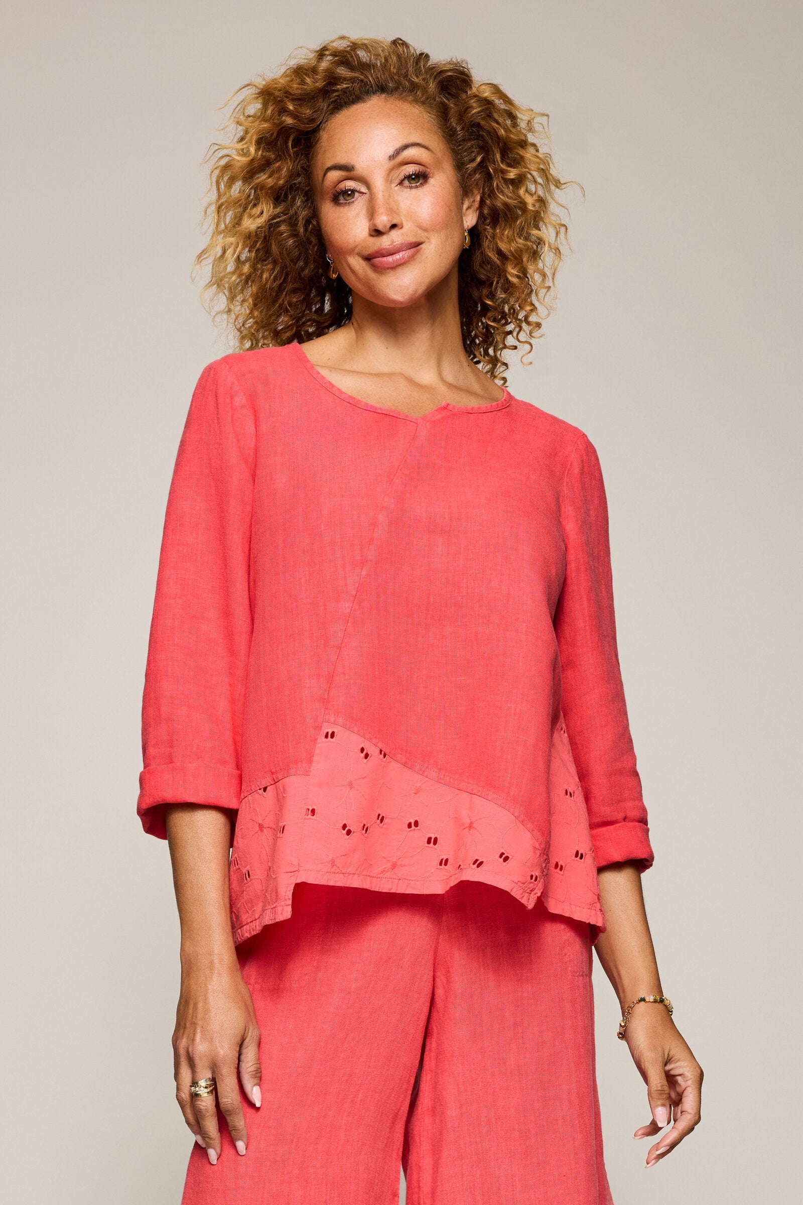 Eyelet Pieced Top