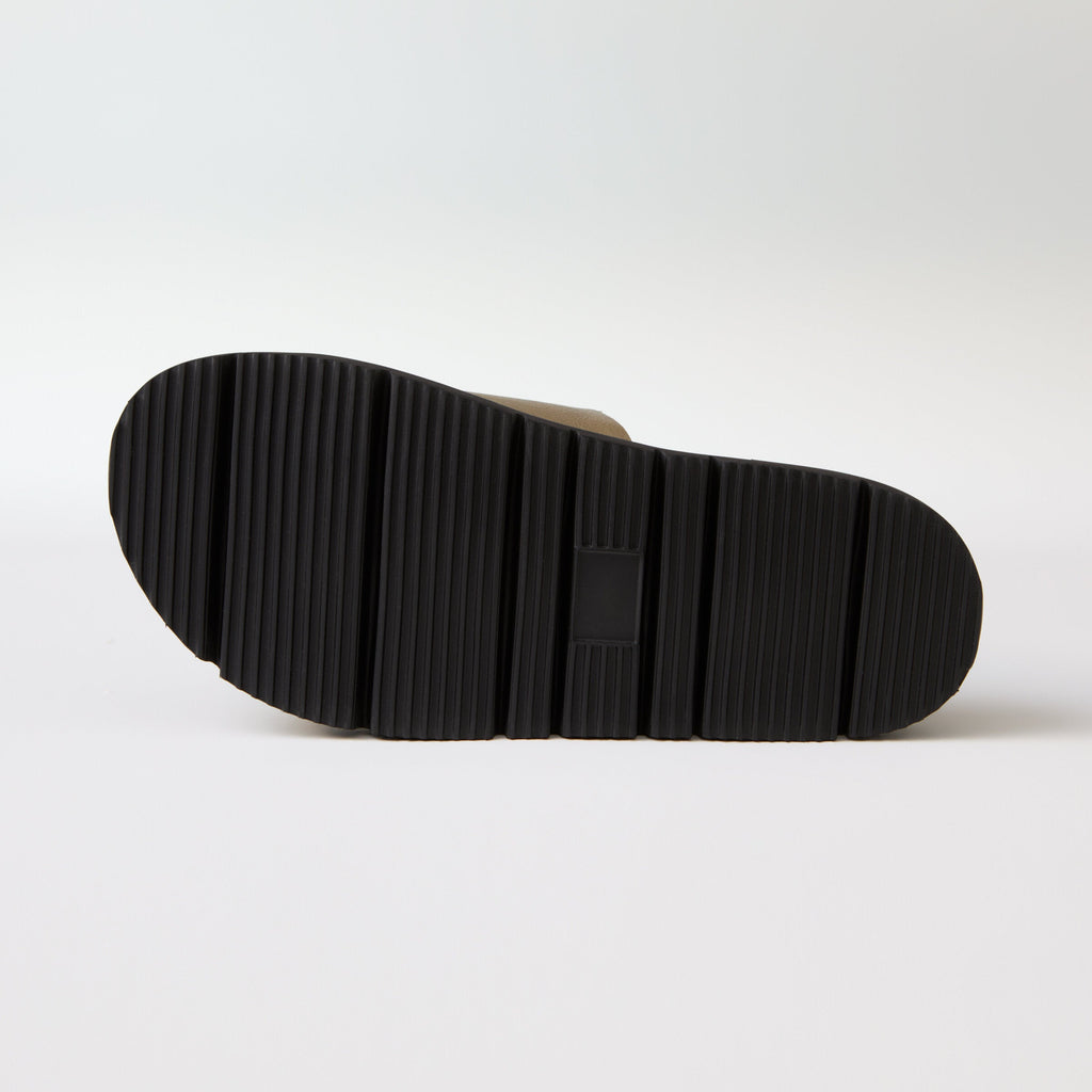 Overlap Leather Slide