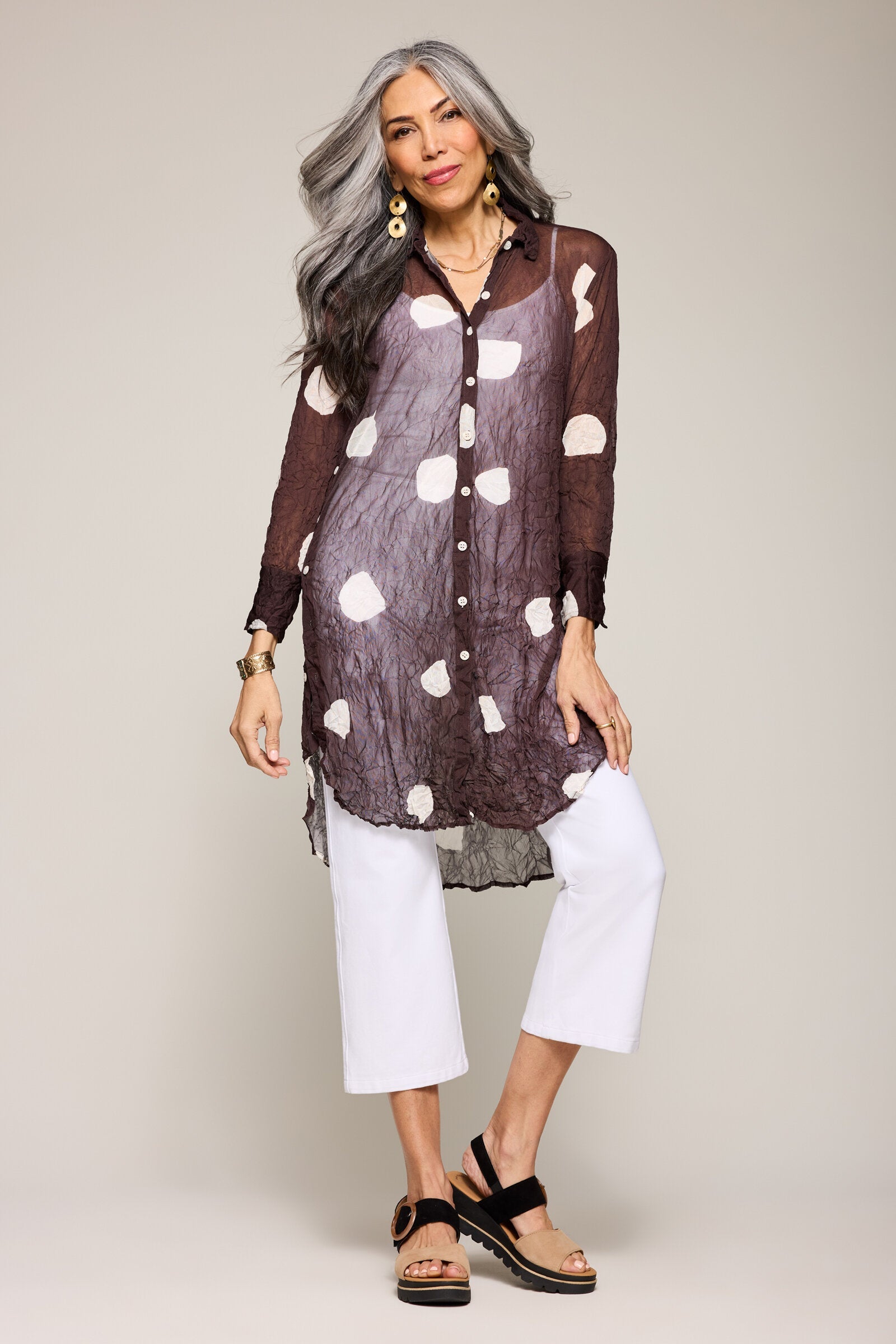 Crushed Mesh Eleanora Tunic